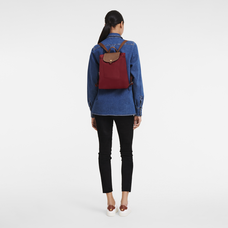 Le Pliage Original M Backpack , Red - Recycled canvas  - View 2 of  5