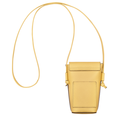 Épure Phone case with leather lace, Yellow Chick