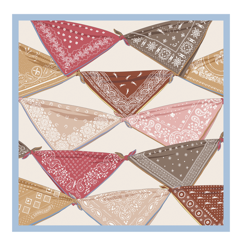 La Baroudeuse Silk scarf 50 , Wave - Silk  - View 1 of  1
