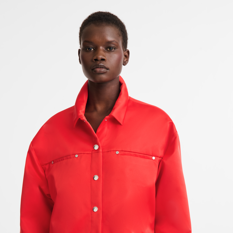 Shirt , Red - Techno satin  - View 4 of  4