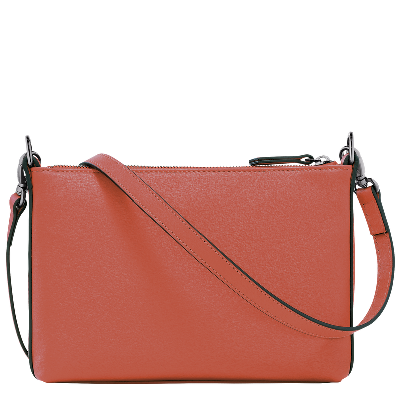 Triple zip grainy leather crossbody bag clearance