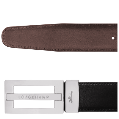 Delta Box Men's belt, Black/Mocha
