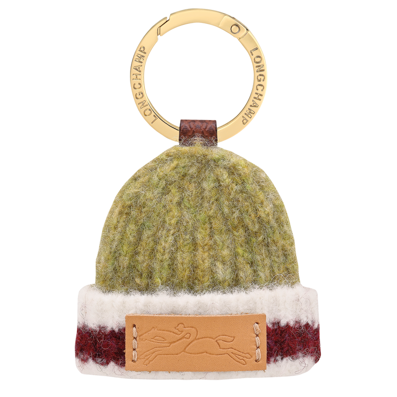 Le Pliage Collection Key ring , Pistachio/Burgundy - Canvas  - View 1 of  1