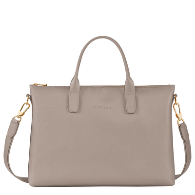 Le Foulonné S Briefcase , Turtledove - Leather