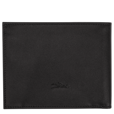 Longchamp sur Seine Wallet , Black - Leather