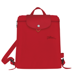 Le Pliage Green M Backpack , Tomato - Recycled canvas