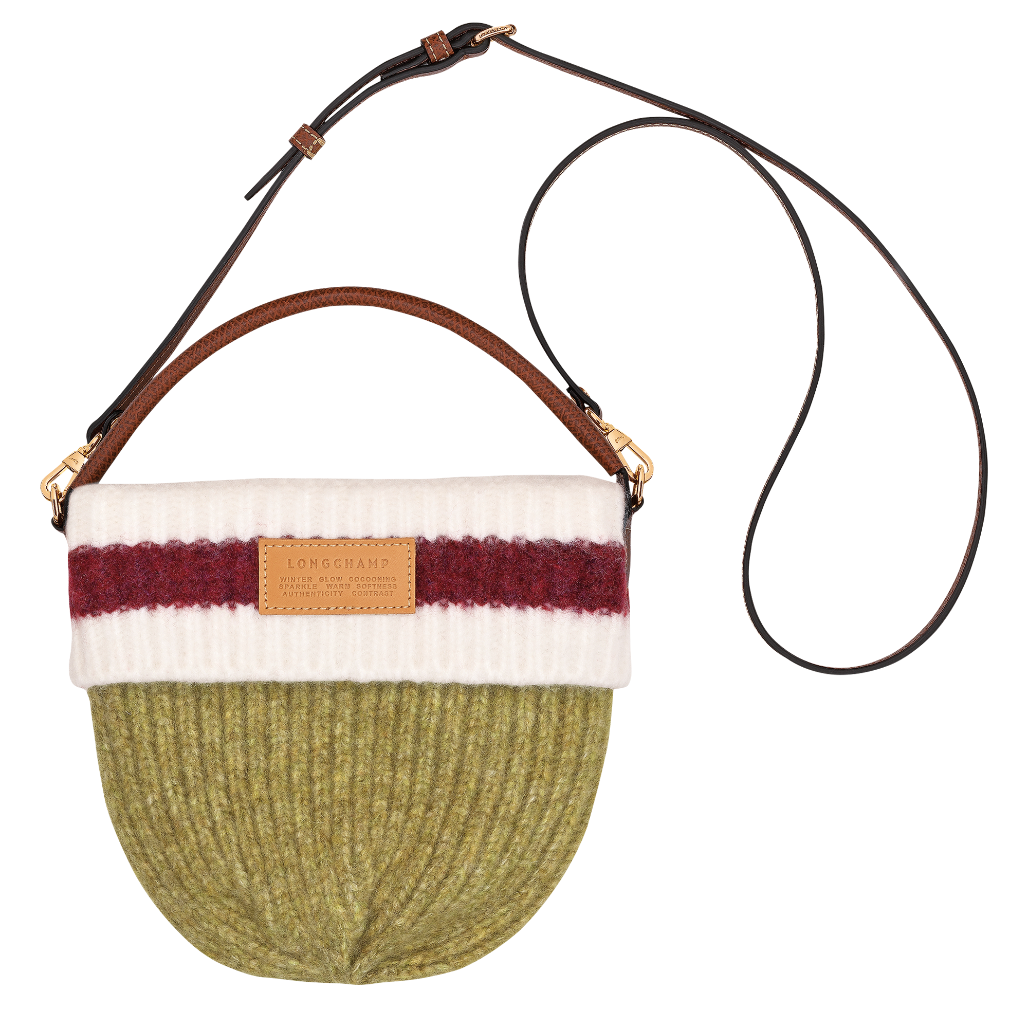 Le Pliage Collection Crossbody bag S, Pistachio/Burgundy