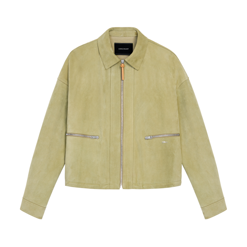 Jacket , Almond Green - Leather  - View 1 of  5