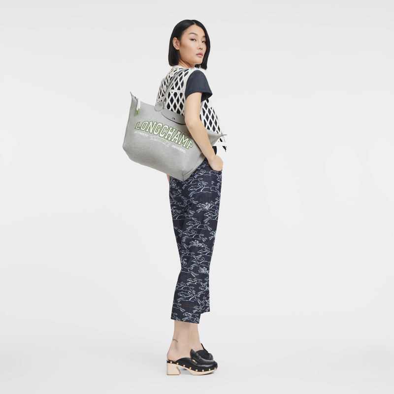 Le Pliage Collection L Tote bag , Grey - Canvas  - View 2 of  6