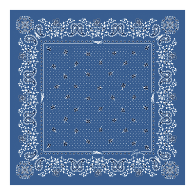 French Bandana Silk scarf 50 , Atlantic - OTHER