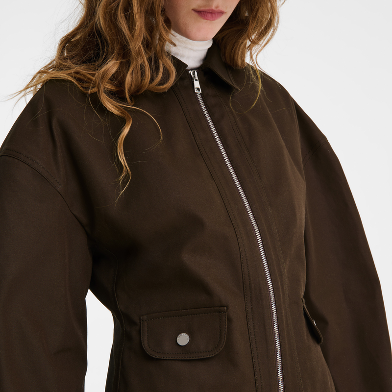 Jacket , Mocha - Double-face gabardine  - View 3 of  6