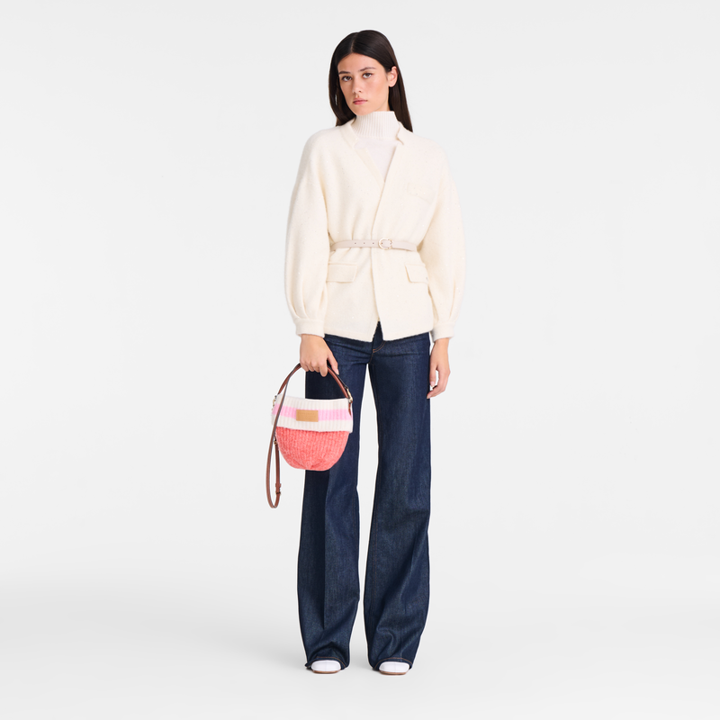 Le Pliage Collection S Crossbody bag , Coral/Pink - Canvas  - View 2 of  2