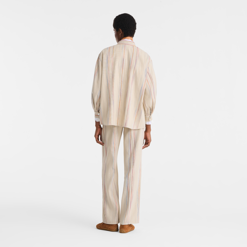 Kimono jacket , Rainbow - Jacquard striped cotton  - View 3 of  5