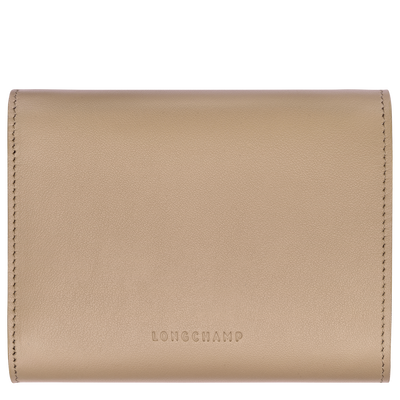 Le Roseau Compact wallet , Root - Leather