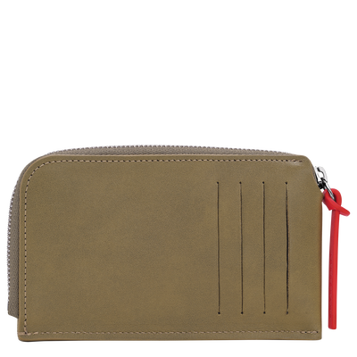 Longchamp Pocket Card holder , Olive - Leather
