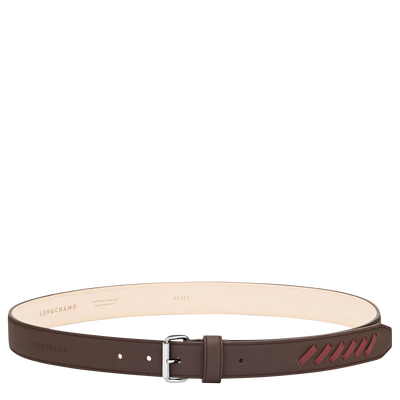 Utility Ladies' belt , Mocha/Burgundy - Leather