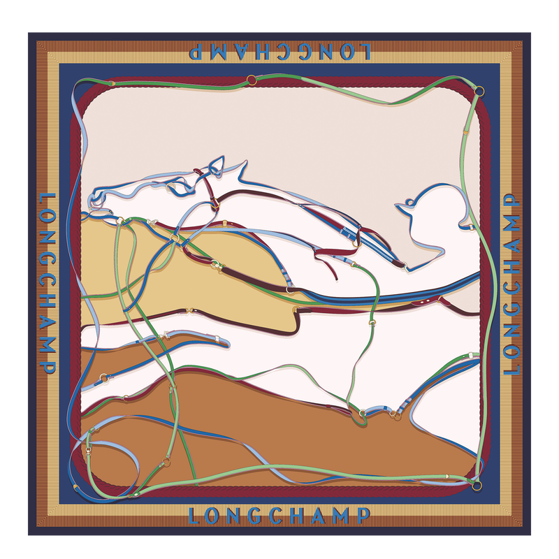 A Toute Allure Silk scarf 90 , Coffee - Silk  - View 1 of  1