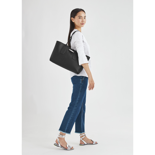 Roseau L Tote bag Powder Leather Longchamp TH