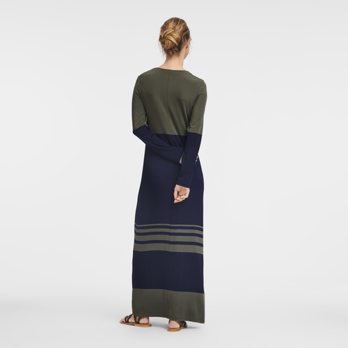 Long dress , Navy/Khaki - Jersey - View 4 of  4