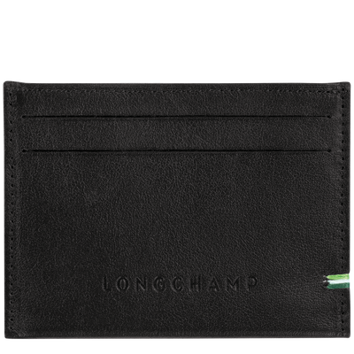 Longchamp sur Seine Card holder , Black - Leather