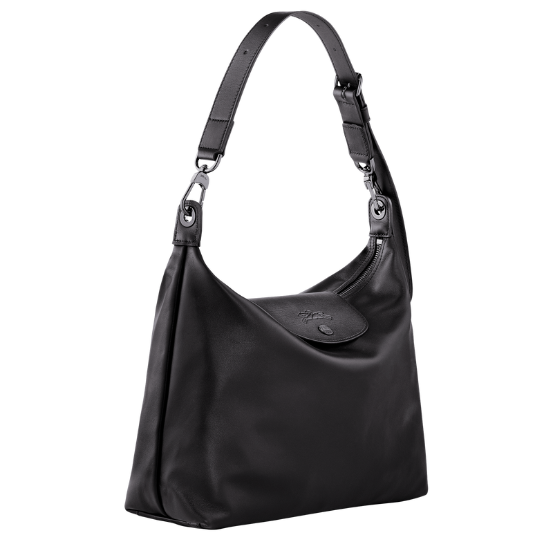 Le Pliage Xtra M Hobo bag , Black - Leather  - View 3 of  6