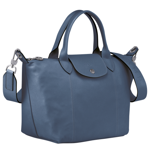 Le Pliage Cuir XS Top handle bag Pilot Blue - Leather (L1500757729