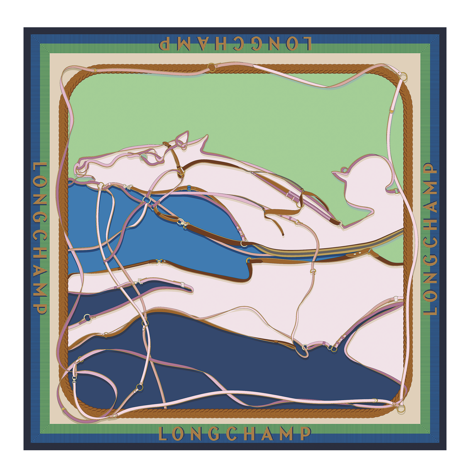 A Toute Allure Silk scarf 90, Thistle