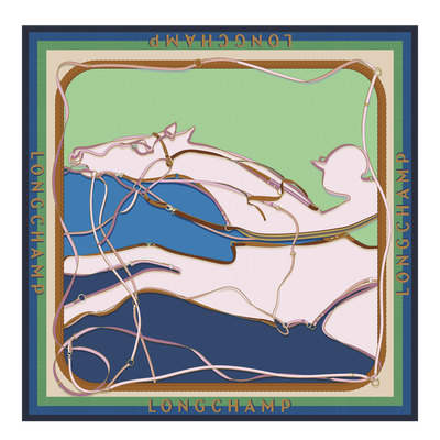 A Toute Allure Silk scarf 90 , Thistle - Silk