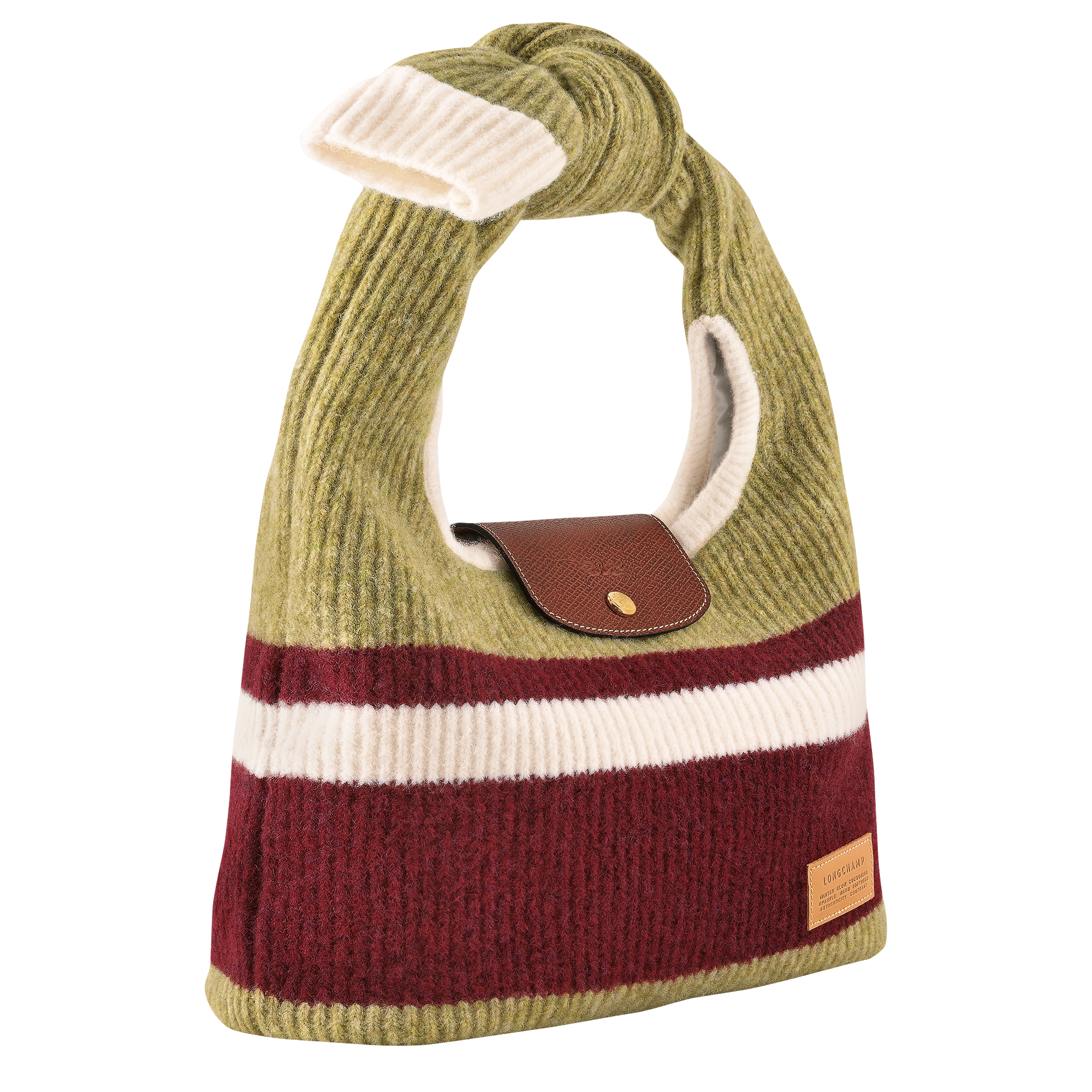 Le Pliage Collection Shoulder bag M, Pistachio/Burgundy