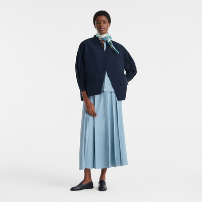 Kimono jacket , Navy - Techno taffeta