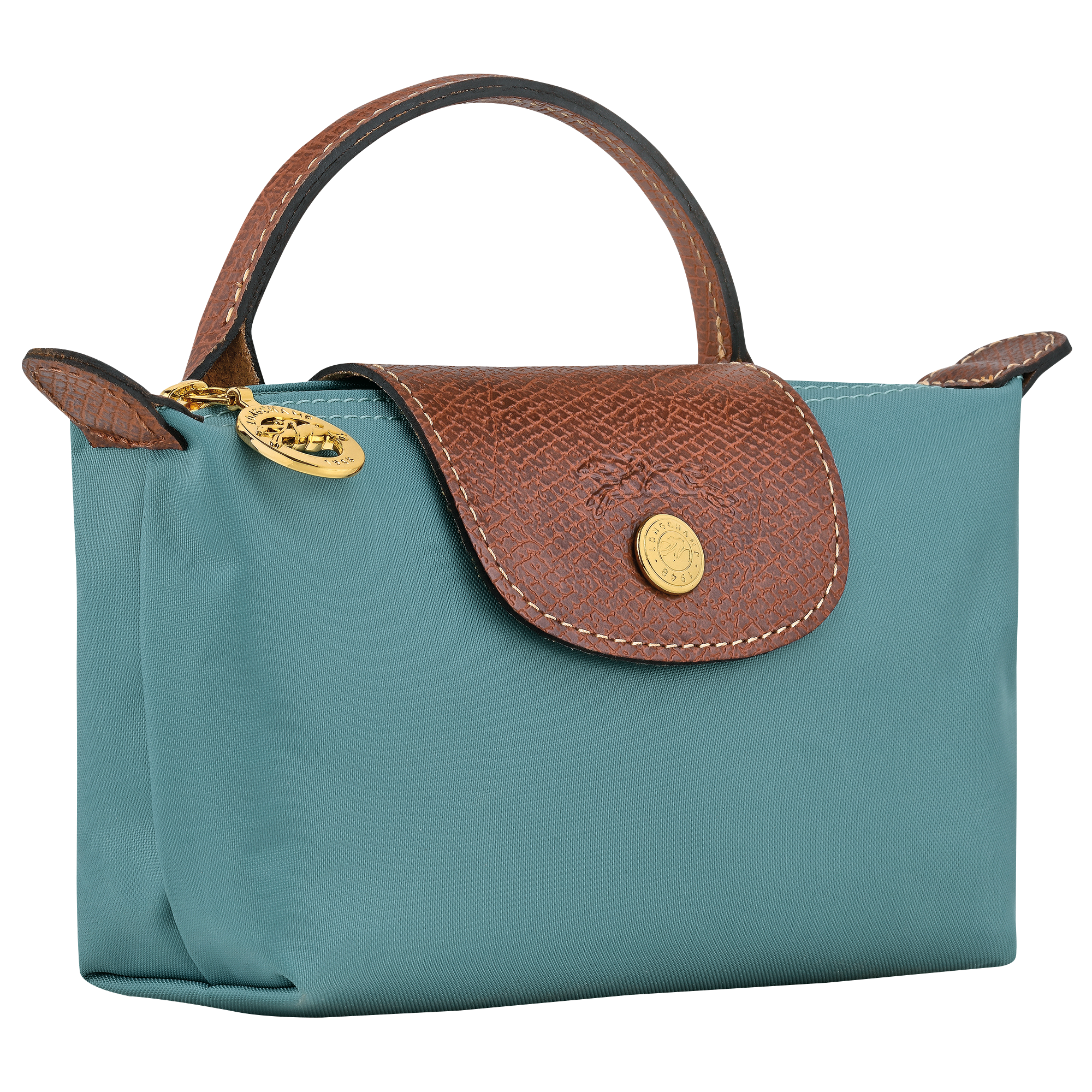 Pouch with handle, Eucalyptus - View 3 of 
        6 - zoom in Le Pliage Original Pouch with handle, Eucalyptus