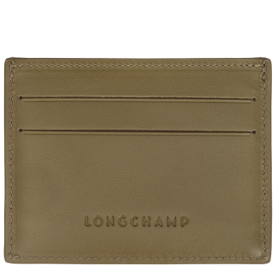 Le Roseau Card holder , Olive - Leather