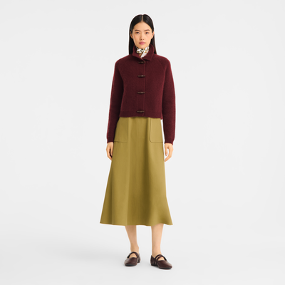 Cardigan , Burgundy - Knit