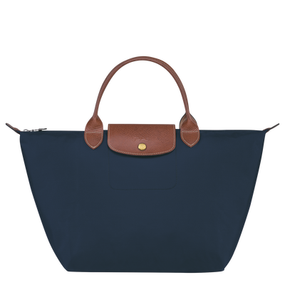 Le Pliage Original M Handbag , Navy - Recycled canvas