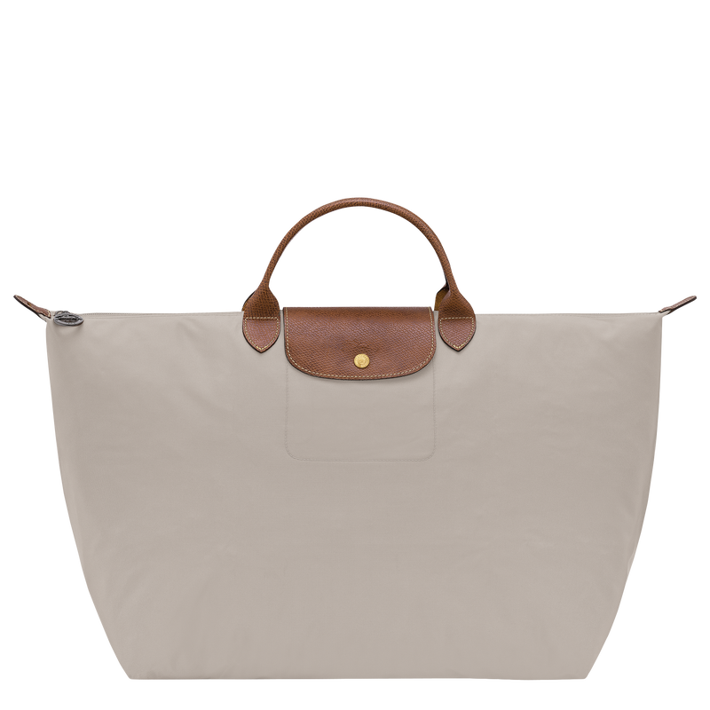 Le Pliage Original L Travel bag , Pebble - Recycled canvas  - View 1 of  7