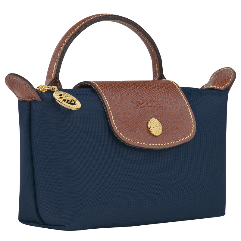 Le Pliage Original Pouch with handle , Navy - Recycled canvas  - View 3 of  5