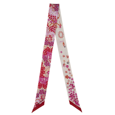 Collier de fleurs Headband , Tomato - Silk