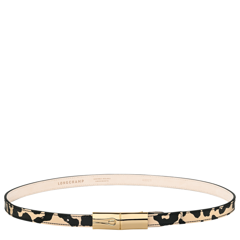 Le Roseau Ladies' belt , Black/Beige - Leather  - View 1 of  2