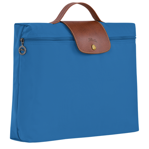 Le Pliage Original S Briefcase , Cobalt - Recycled canvas - View 3 of  6