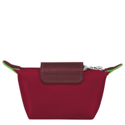 Le Pliage Green Coin purse , Red - Recycled canvas