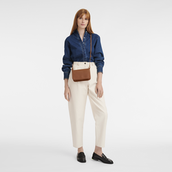Le Foulonné Wallet on chain , Caramel - Leather