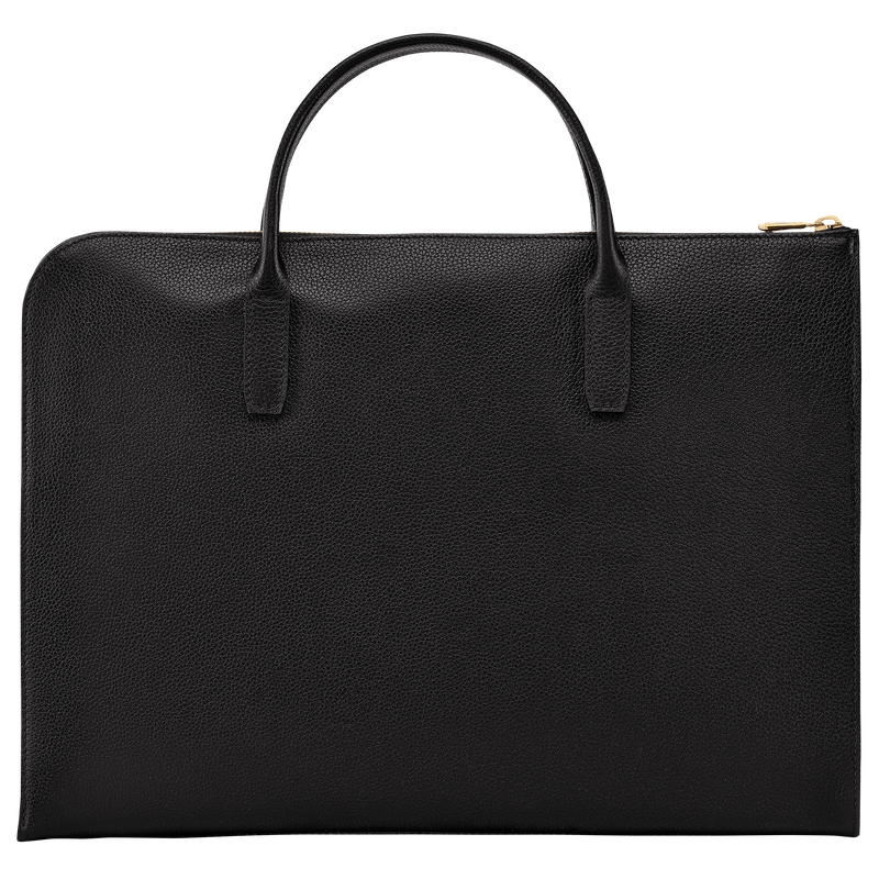 Le Foulonn&eacute; S Briefcase , Black - Leather  - View 4 of  5