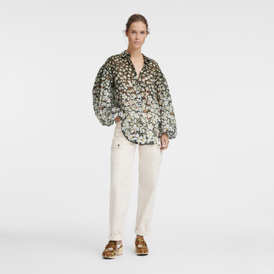 Shirt , Khaki - Voile