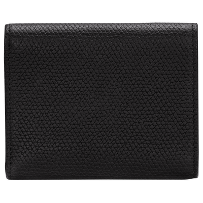 Le Roseau Compact wallet , Black - Leather