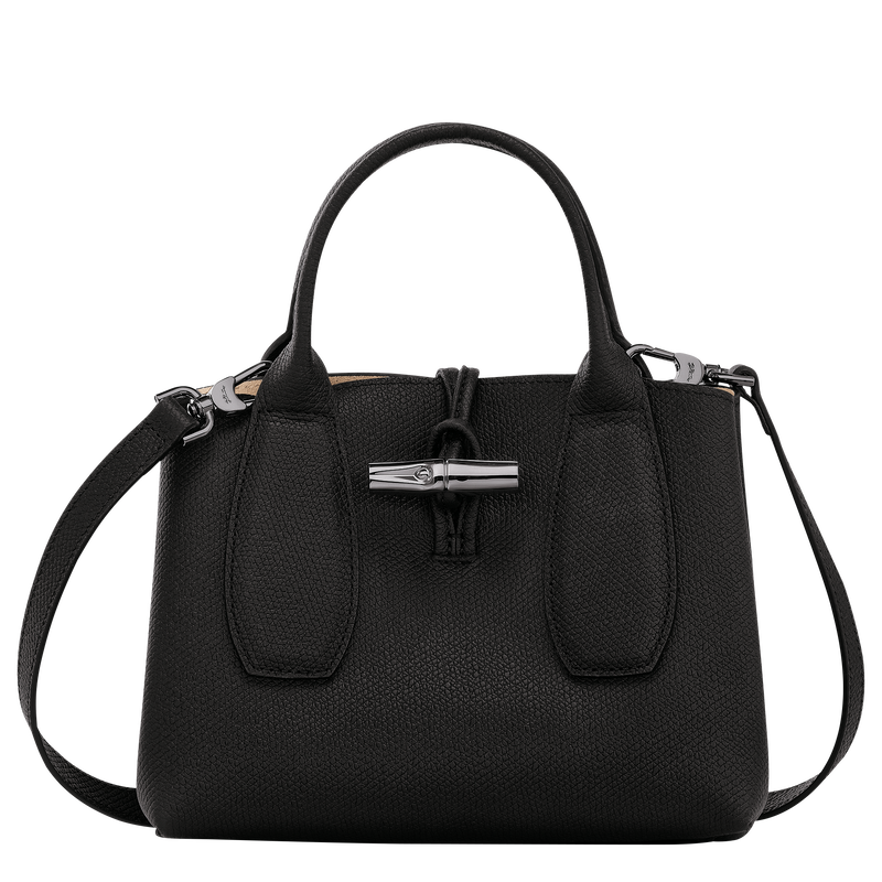 Roseau S Handbag , Black - Leather  - View 1 of  6