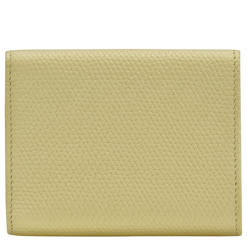 Le Roseau Compact wallet , Pistachio - Leather  - View 2 of  3