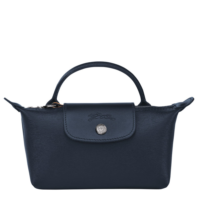Le Pliage City Pouch with handle , Navy - Canvas  - View 1 of  4