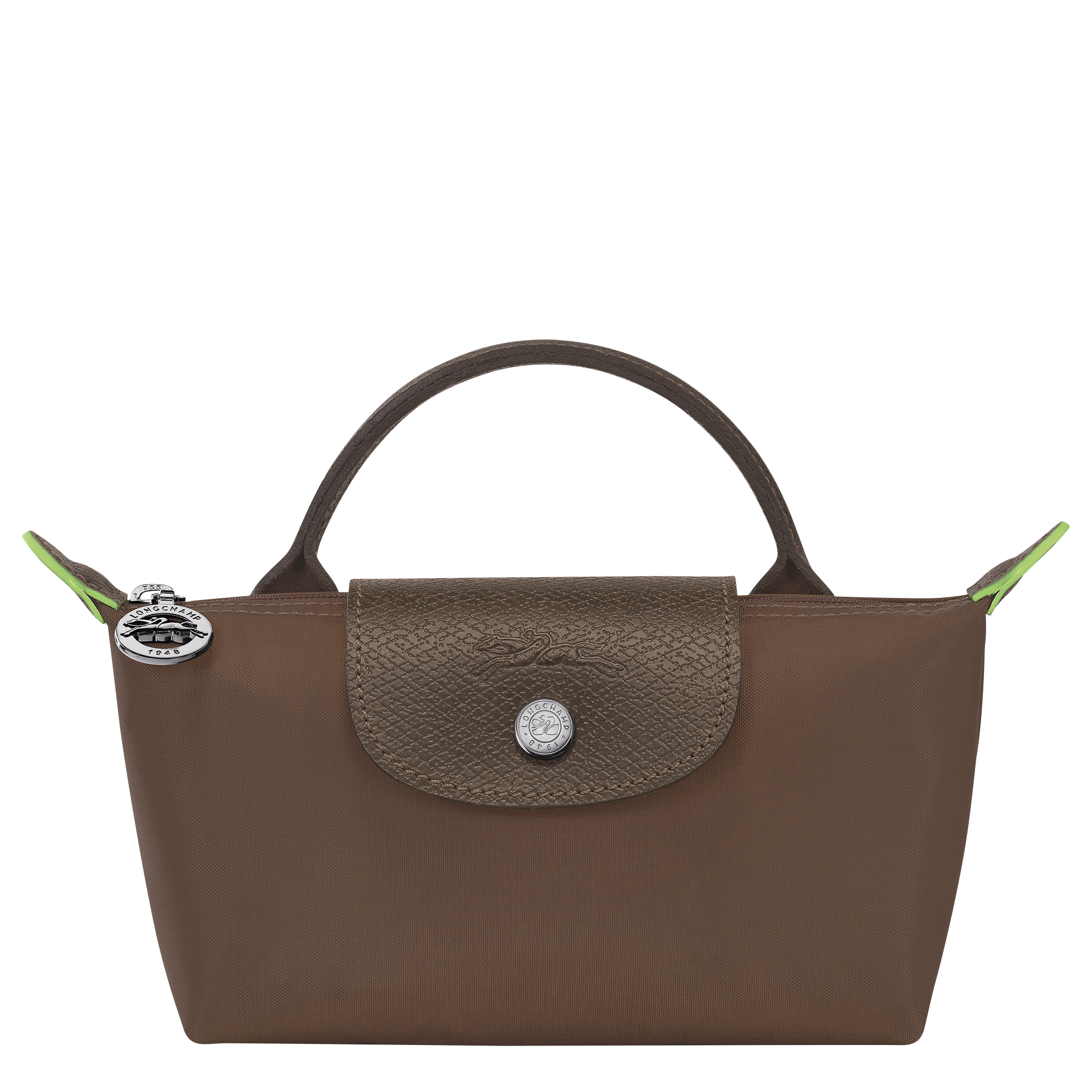 Pouch with handle, Terra - View 1 of 
        6 - zoom in Le Pliage Green Pouch with handle, Terra