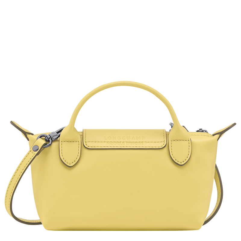 Le Pliage Xtra XS Pouch , Lime - Leather  - View 3 of  5