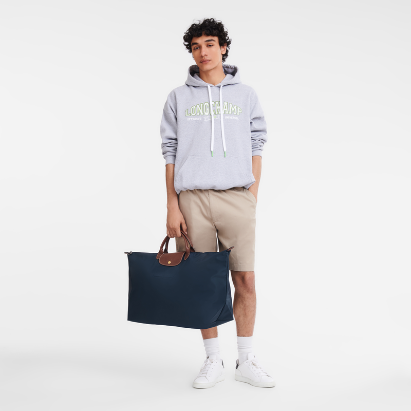 Le Pliage Original XL Travel bag , Navy - Recycled canvas  - View 2 of  7